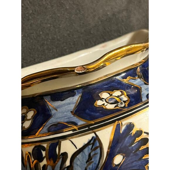 IKAROS RHODES Greek  Wall Pocket Deer Cobalt Blue & Gold Trim - Picture 11 of 11